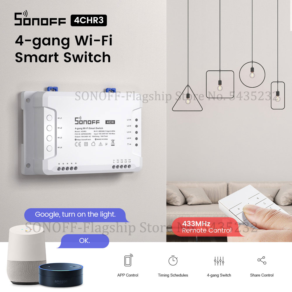 Sonoff - Itead SONOFF 4CH R3 Wifi Remote