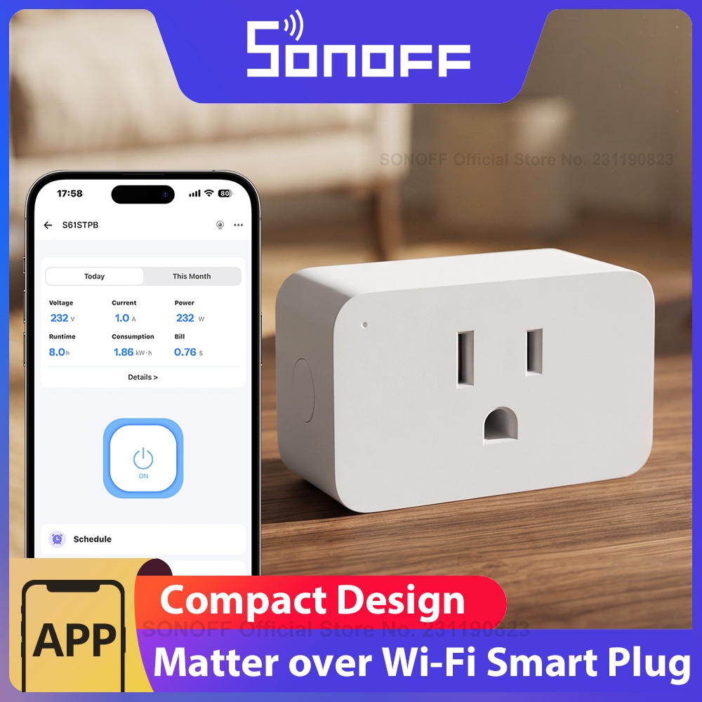 Shelly Plug - SONOFF S61STPB iPlug Gen2 Tipe B