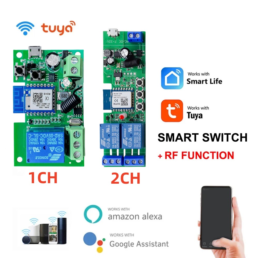 Tuya 4 Channel - Alexa Smart Switch Tuya Smart Home