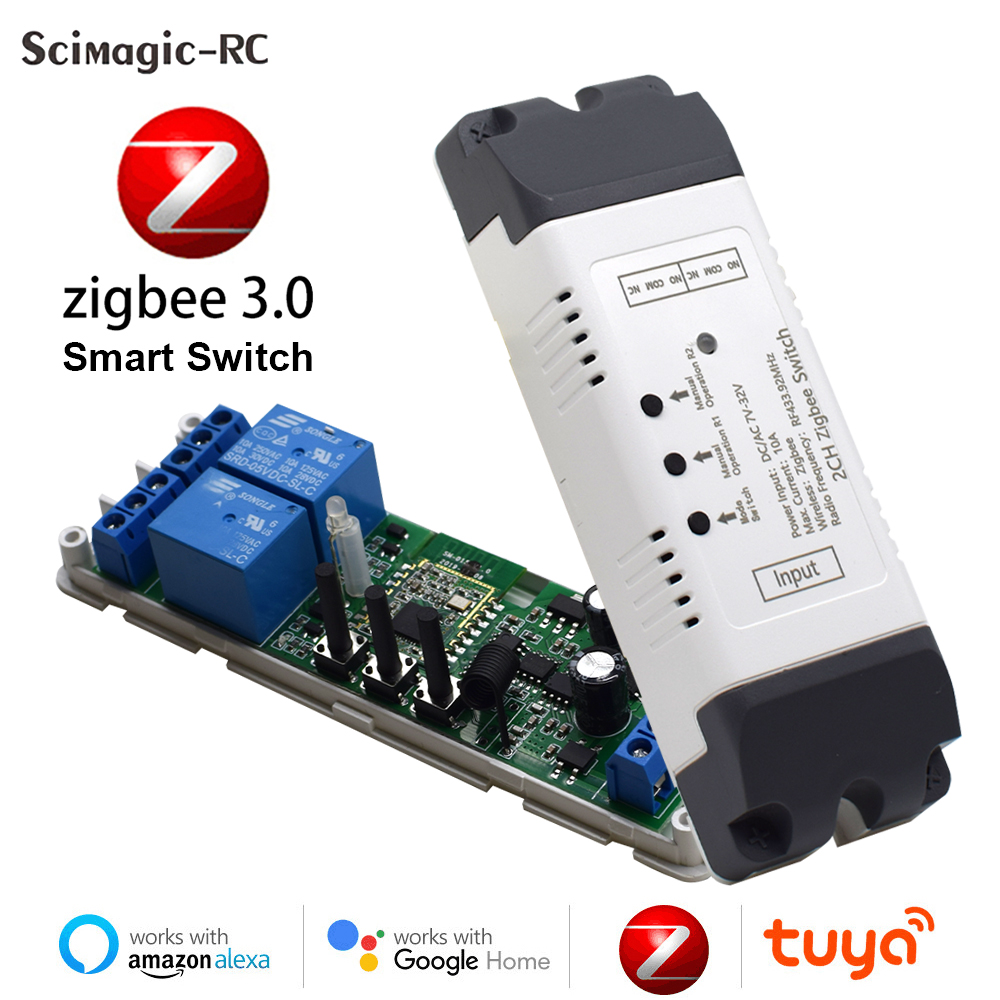 Tuya 4 Channel - Zigbee Tuya modul Relay Zigbee, Remote