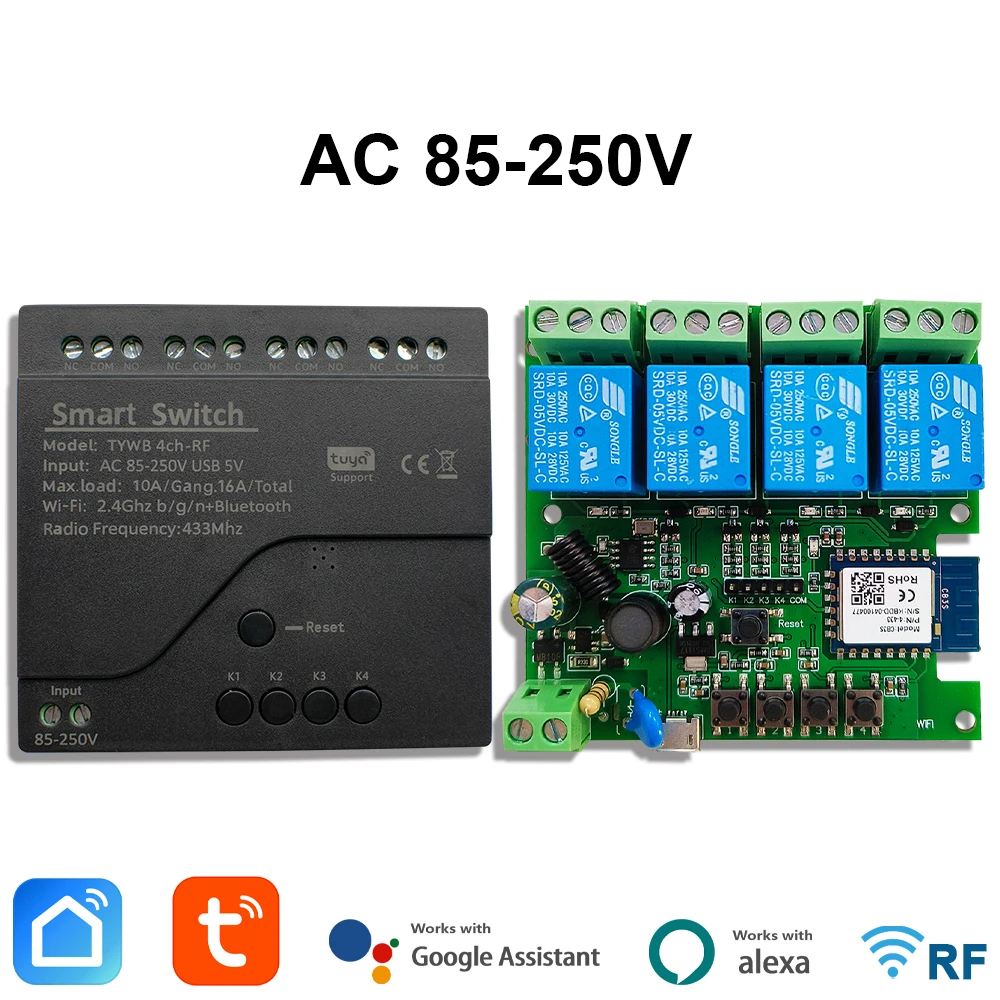 Sonoff Mini R4 - Tuya AC 85-250V 4 Saluran Wifi