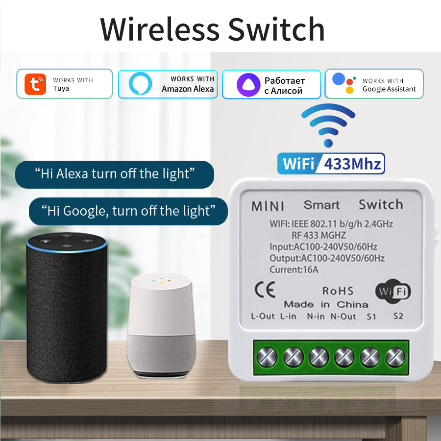 Sakelar WiFi Pintar 16A 20A Ko - Smart Relay Tuya ulasan dan harga