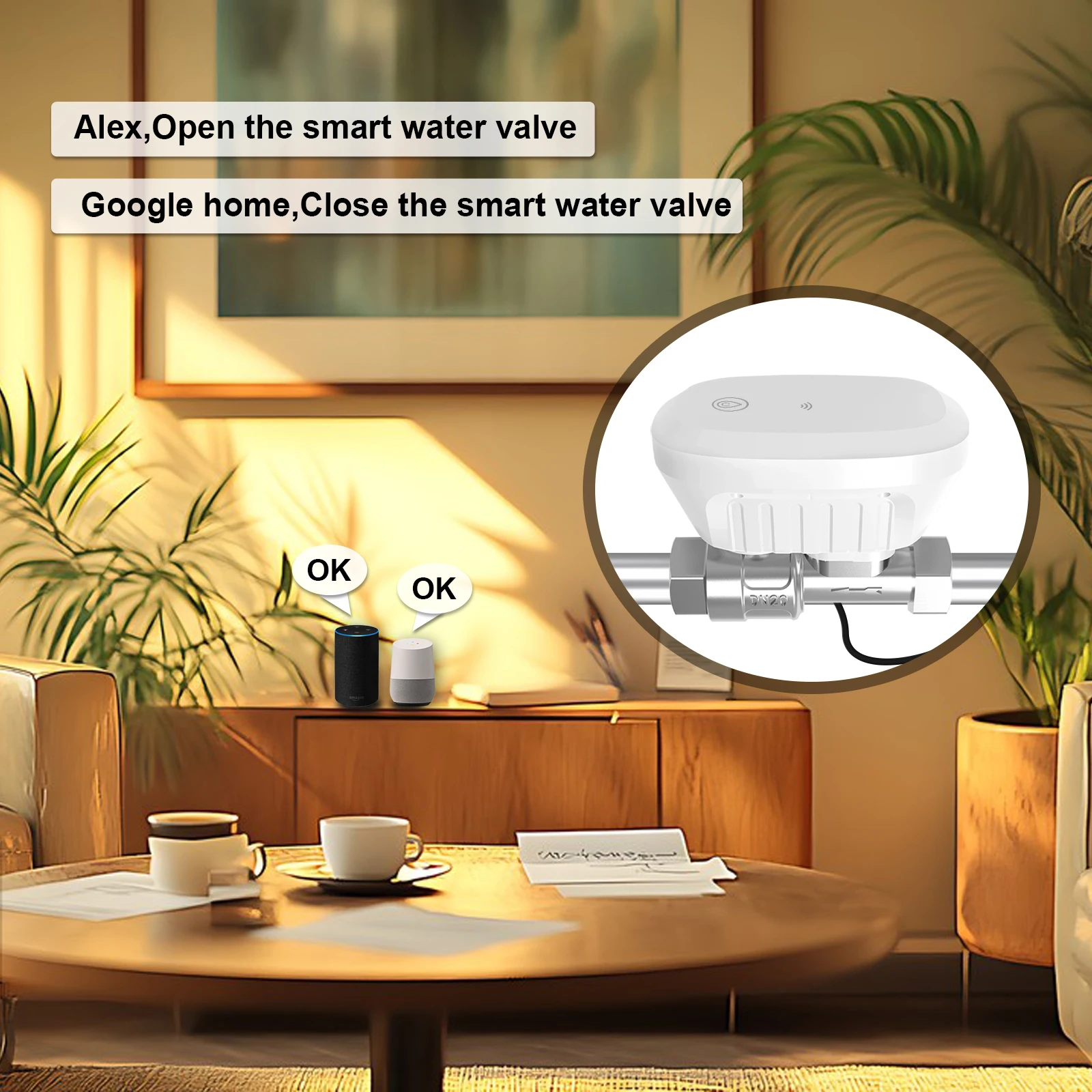 Katup Air WiFi Kontrol Cerdas  - Home Assistant Tuya ulasan dan harga