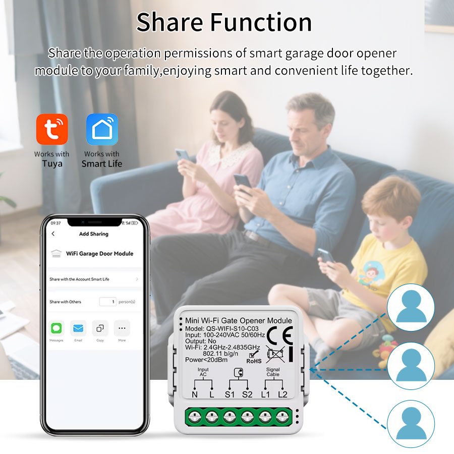 Pengontrol Pintu Garasi Tuya S - Smart Relay Tuya ulasan dan harga
