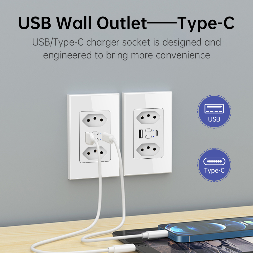 MANHOT Wifi Smart Brazil Socke - Smart Relay Tuya ulasan dan harga
