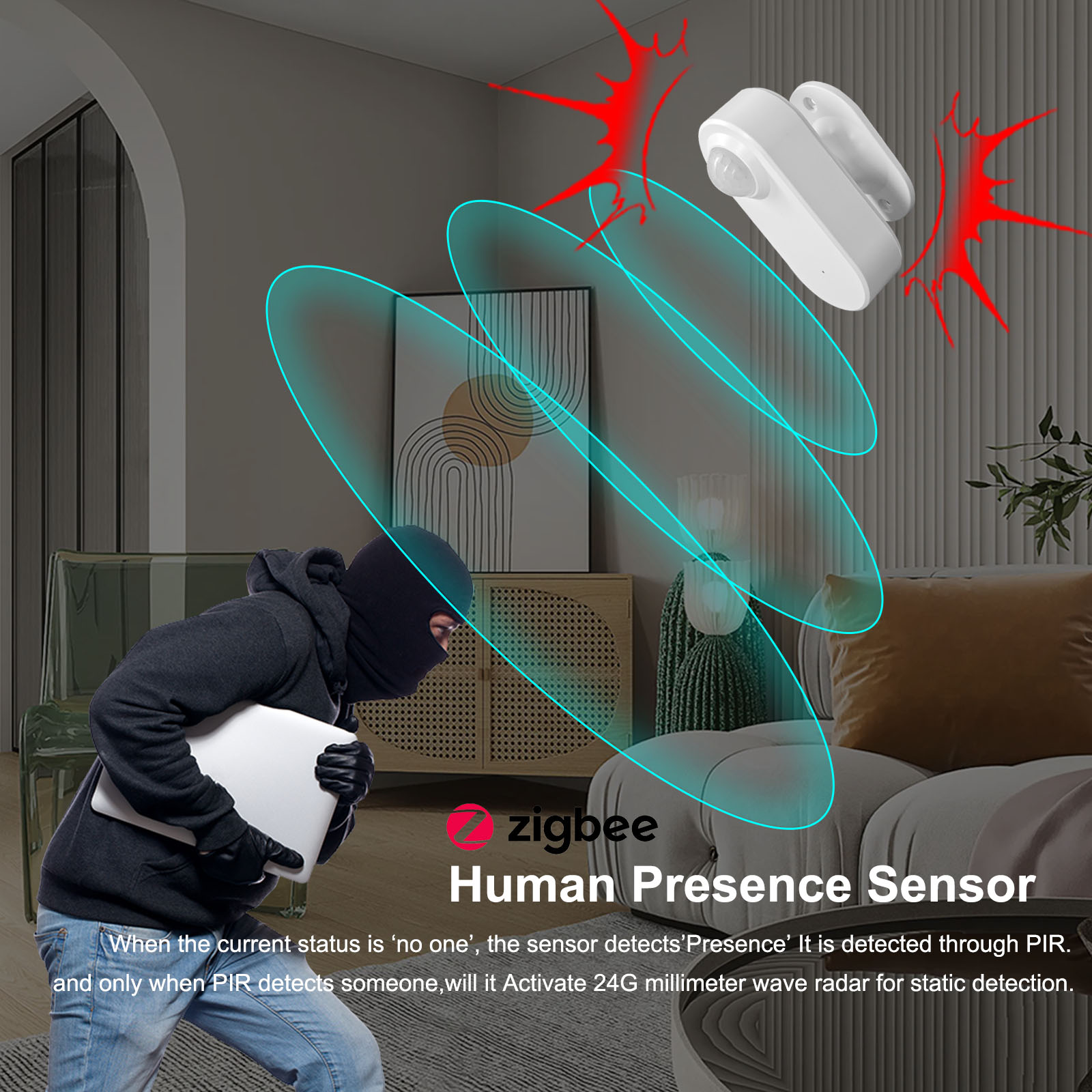 Sensor Kehadiran Manusia Tuya  - Tasmota ulasan dan harga